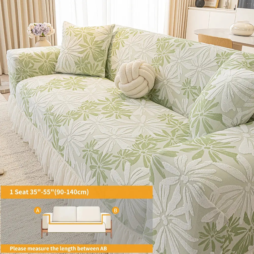 Floral Sofa Slipcover, Anti-Slip Full Coverage Lazy Elastic Furniture Protector, Washable Sofa Protector, High Elasticity Reusable Sofa Cover, All Seasons Use, Dustproof Sofa Slipcover, Washable Sofa Covers, Couch Covers For Sofa