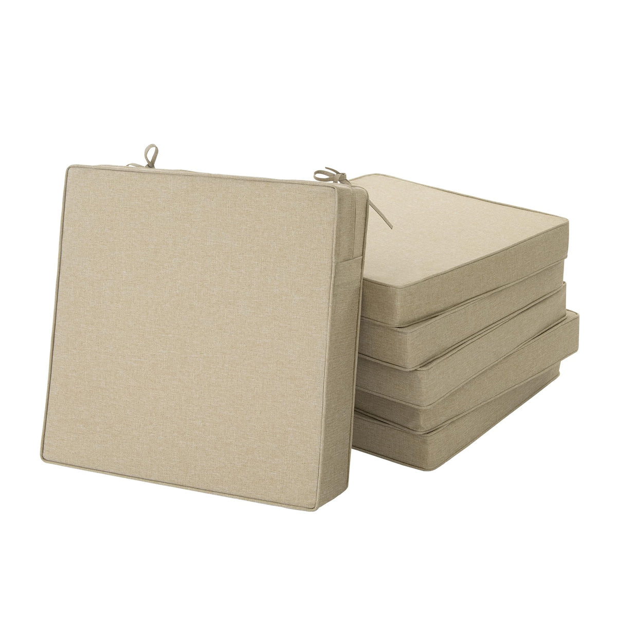 Outdoor Chair Cushions, Set of 4, 19 x 19 Inch, Navy Blue