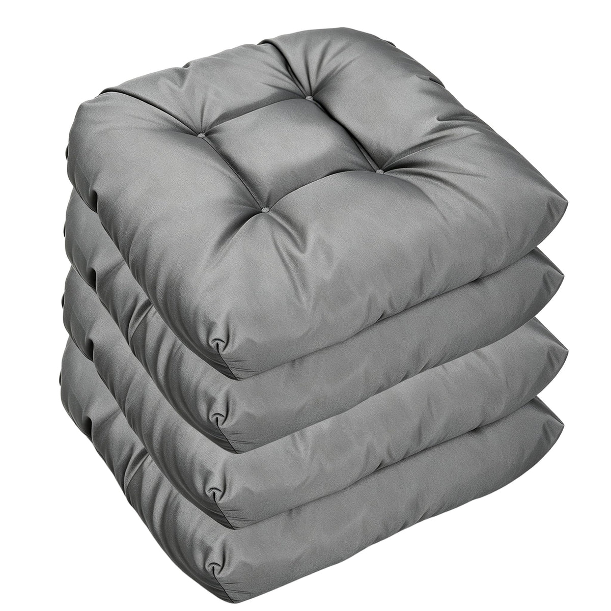 Outdoor Chair Cushions Set of 2 Patio Cushions 19x19x5”Waterproof &Fade Resistent Outdoor Cushion for Patio Furniture, Foam Filled Replacement Outdoors Seat Cushion for Dining Chairs, Gray