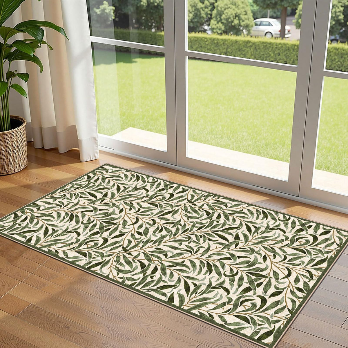 Floral Outdoor Rugs, 28"x43" Front Door Mat Indoor Outside Entrance