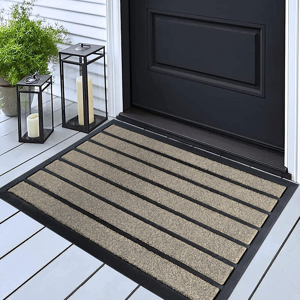 ubdyo Extra Durable Door Mat Outside Entrance (30" x 17", Bright Brown)