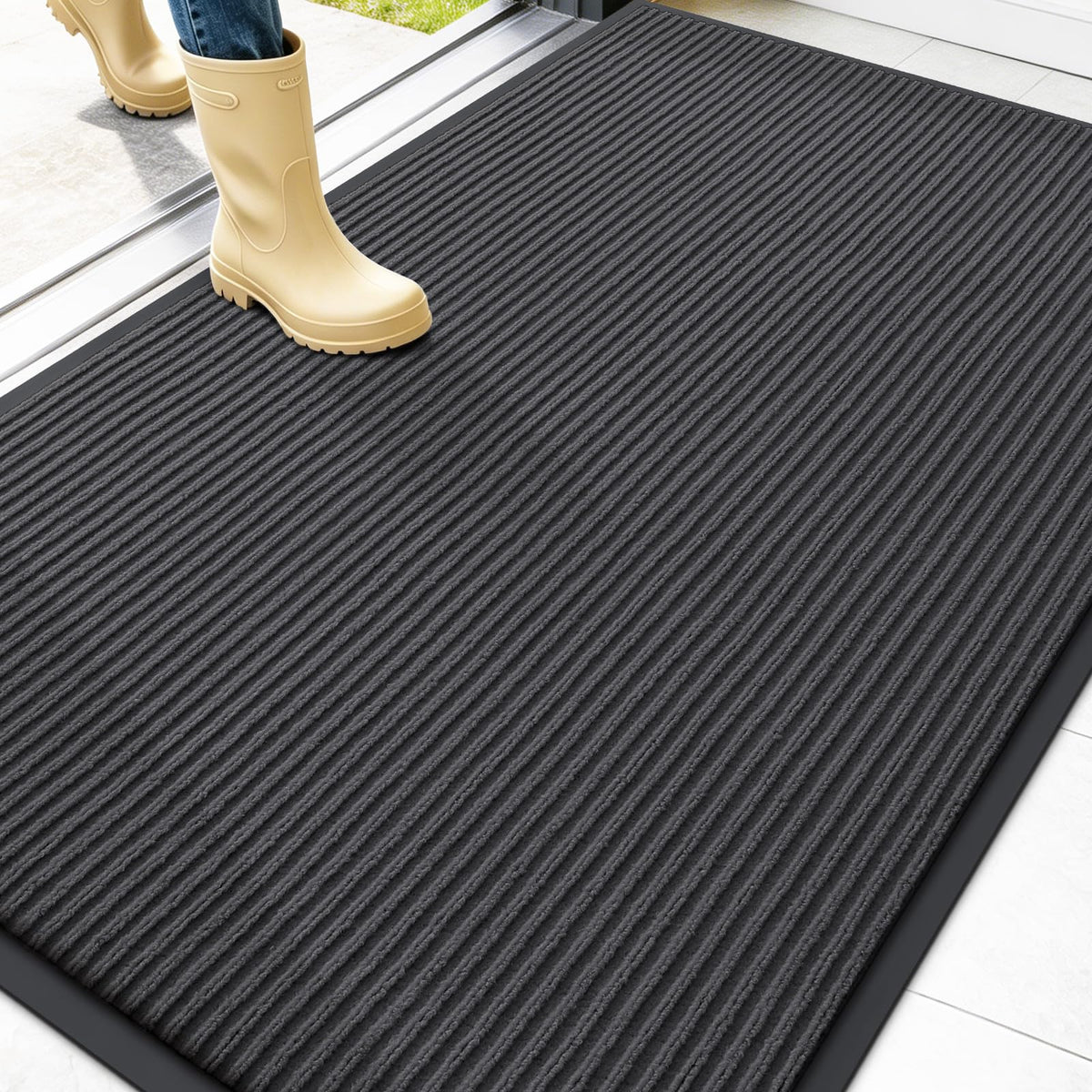 OLANLY Front Door Mat 29.5x17, Waterproof Heavy-Duty Indoor Outdoor Doormat