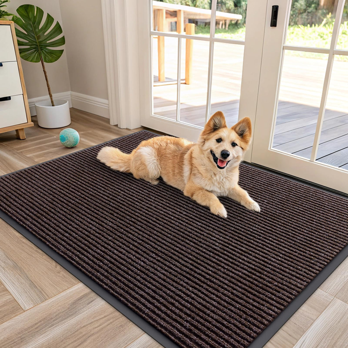 OLANLY Front Door Mat 29.5x17, Waterproof Heavy-Duty Indoor Outdoor Doormat