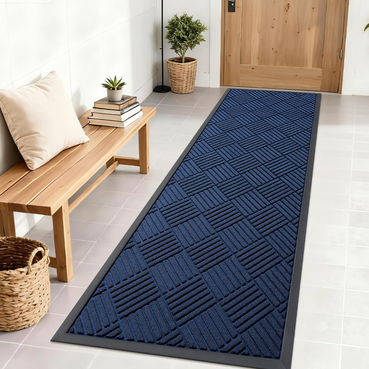OLANLY Front Door Mat Outside Entrance, Waterproof Heavy-Duty Doormat
