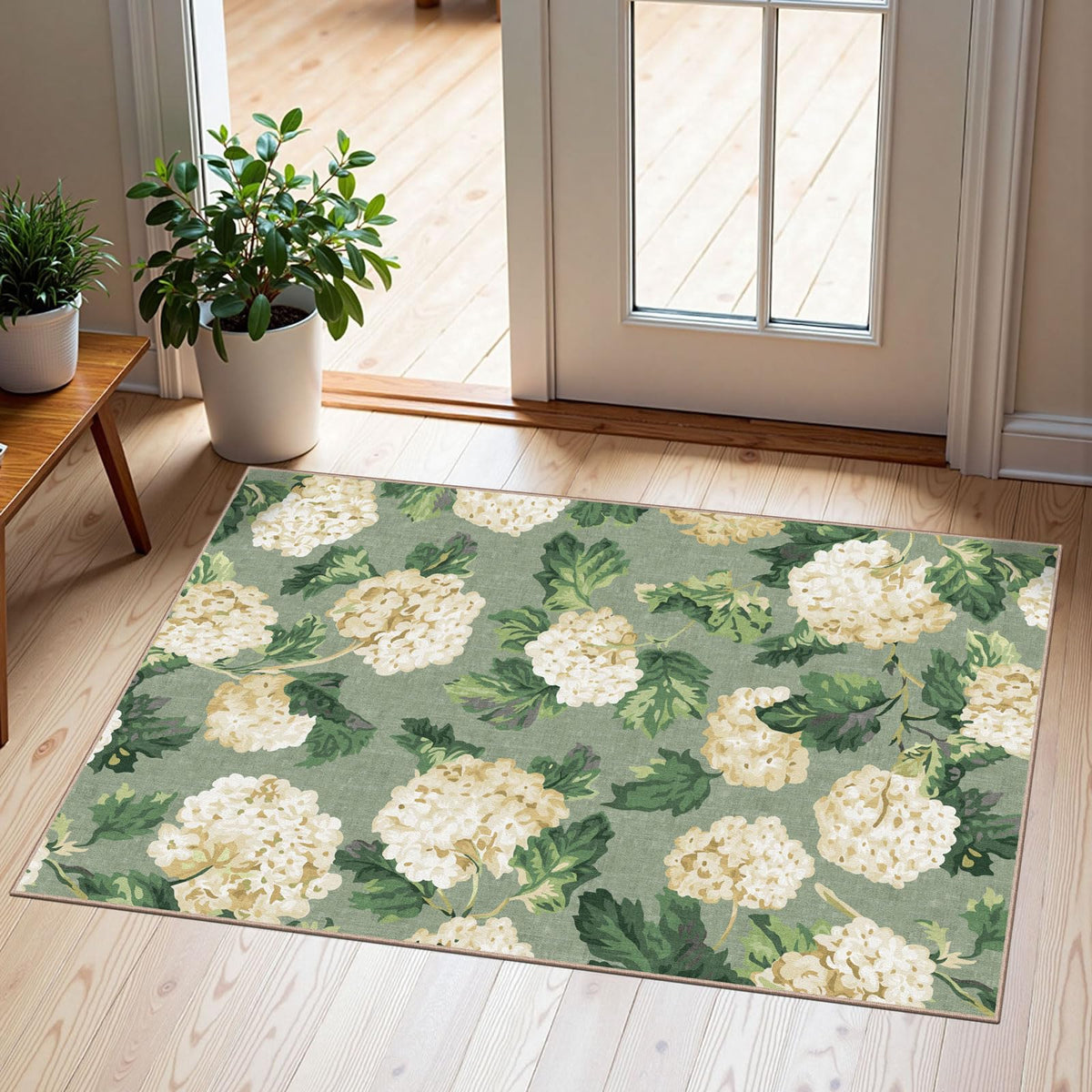 Floral Outdoor Rugs, 28"x43" Front Door Mat Indoor Outside Entrance