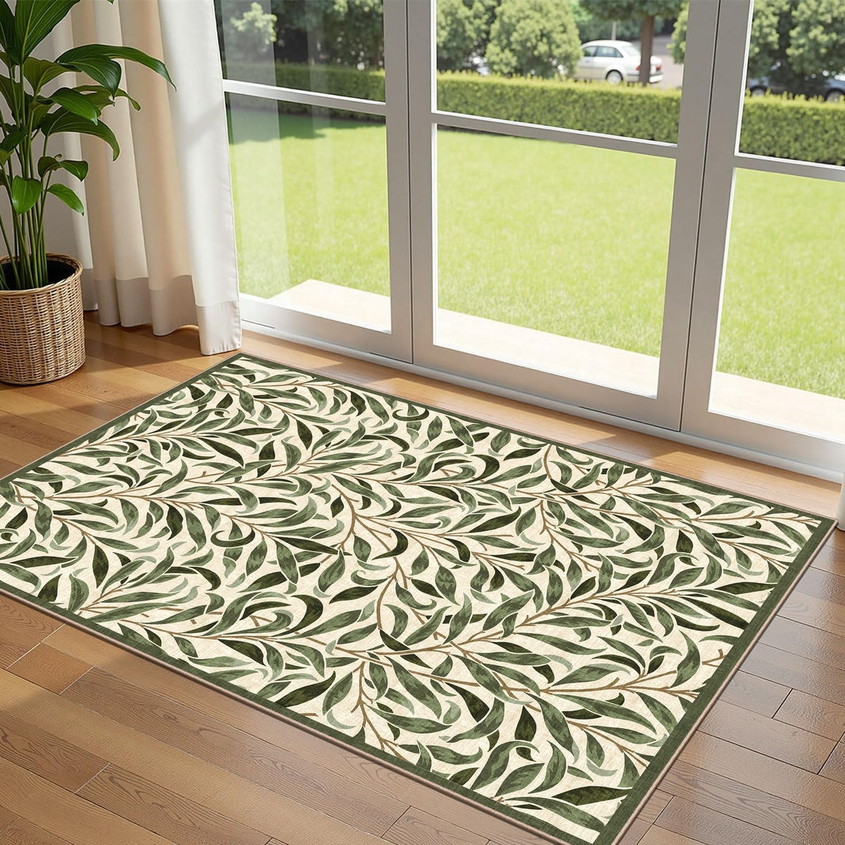 Floral Outdoor Rugs, 28"x43" Front Door Mat Indoor Outside Entrance