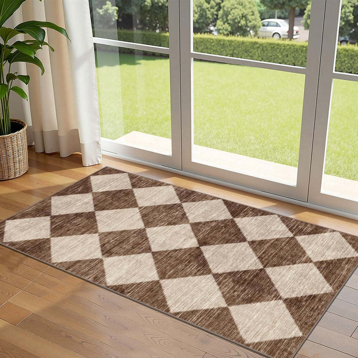 Floral Outdoor Rugs, 28"x43" Front Door Mat Indoor Outside Entrance