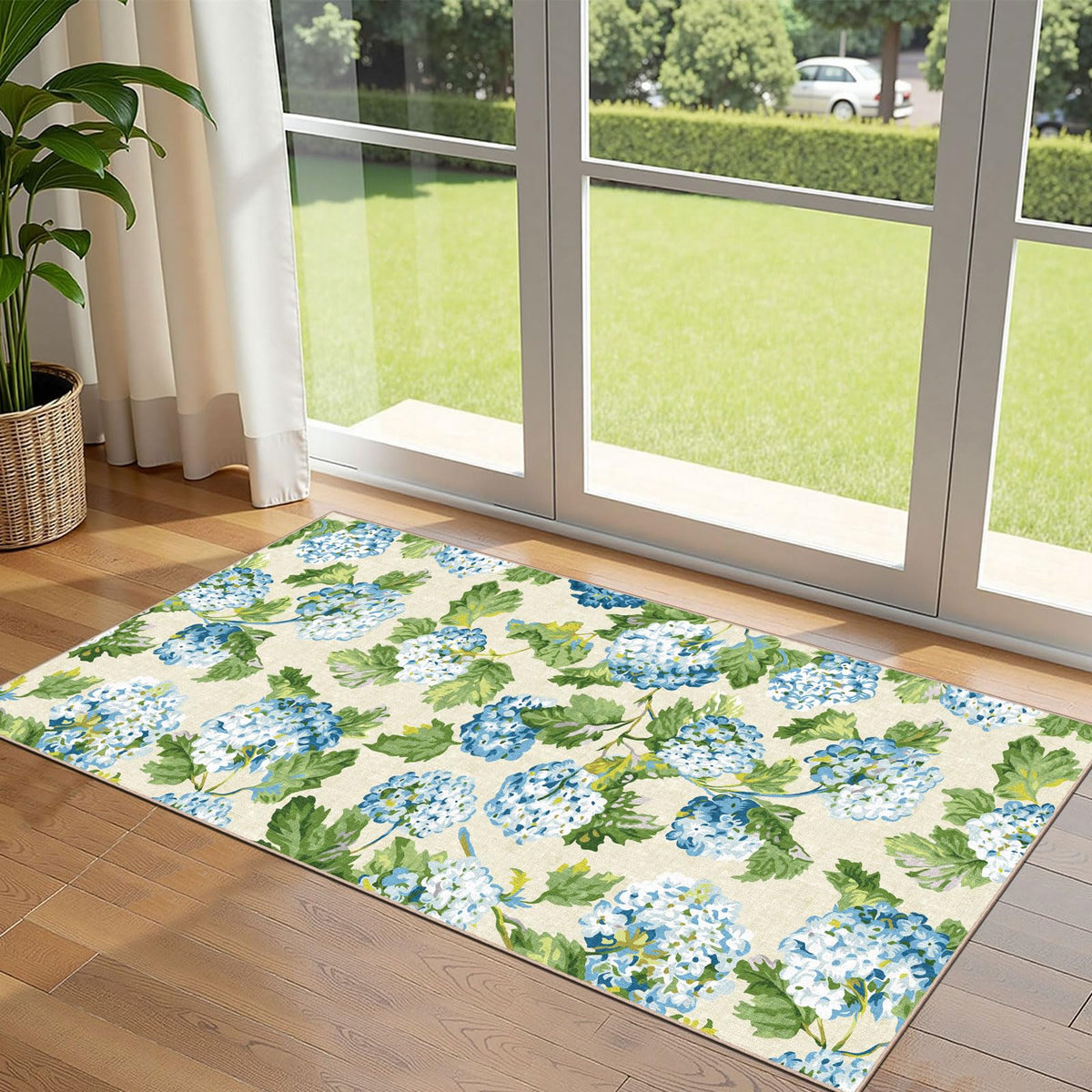 Floral Outdoor Rugs, 28"x43" Front Door Mat Indoor Outside Entrance