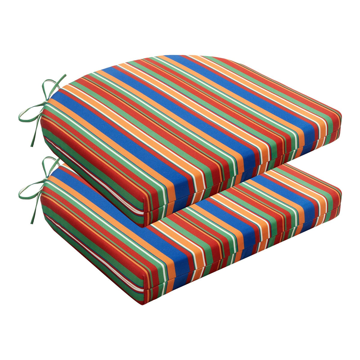 HARBOREST Outdoor Chair Cushions Set of 4, Water Resistant Patio Chair Cushions with Ties, Outdoor Seat Cushions for Patio Furniture, 17"x16"x2", Black/White Diamond
