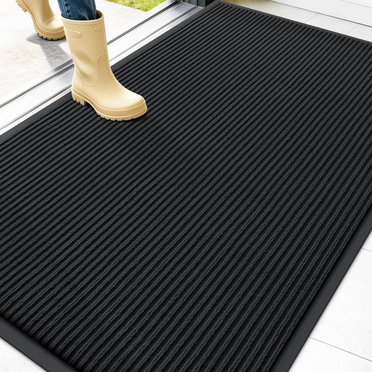 OLANLY Front Door Mat 29.5x17, Waterproof Heavy-Duty Indoor Outdoor Doormat