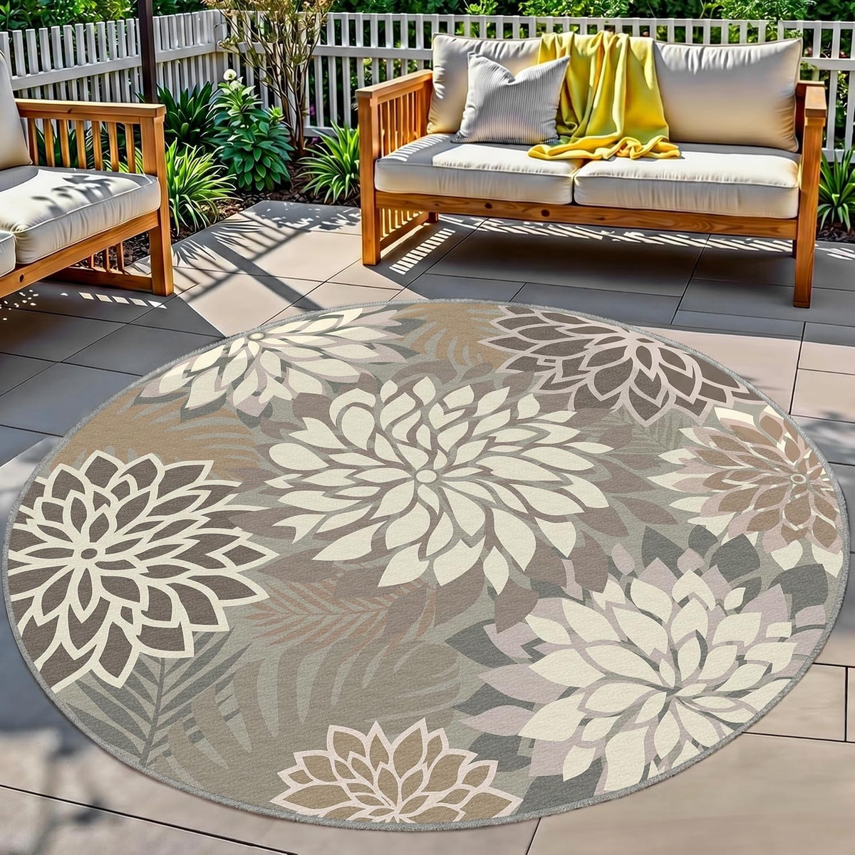 Arenarug Outdoor Rug Waterproof, Washable Patio Rug for Deck, 5x8, Colorful