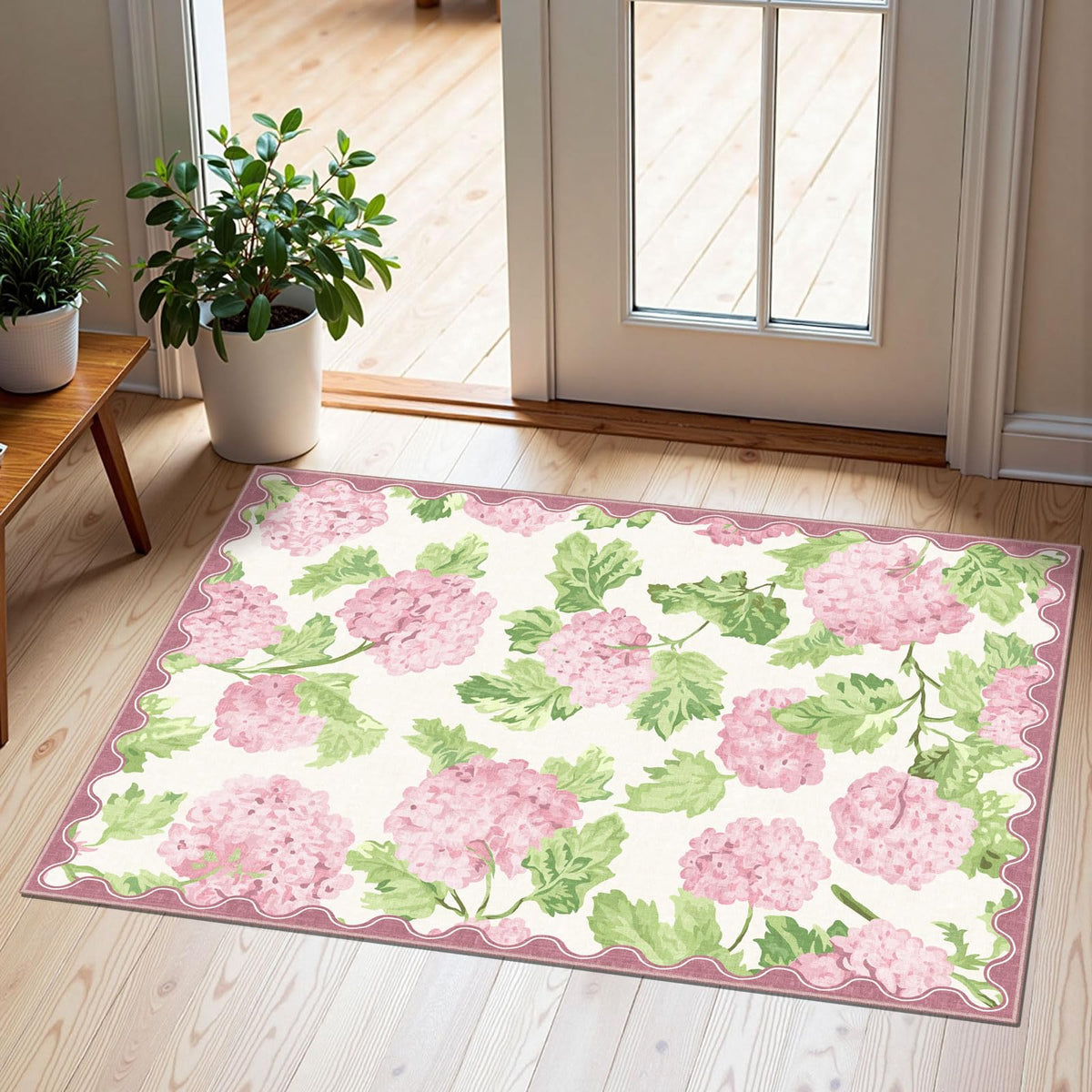Floral Outdoor Rugs, 28"x43" Front Door Mat Indoor Outside Entrance