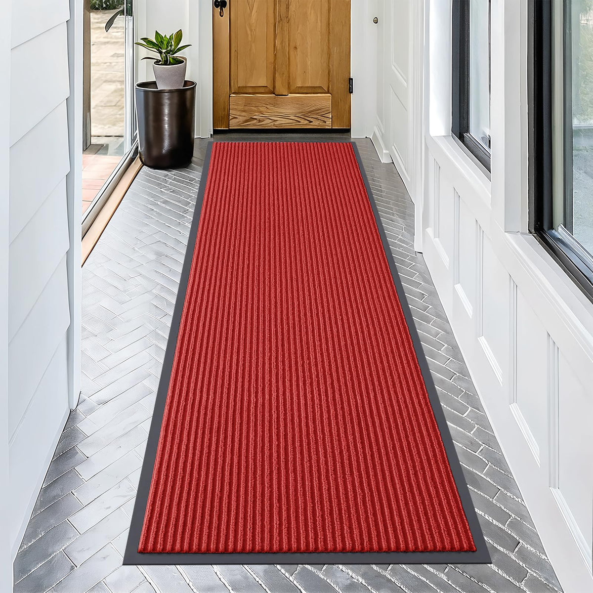OLANLY Front Door Mat 29.5x17, Waterproof Heavy-Duty Indoor Outdoor Doormat