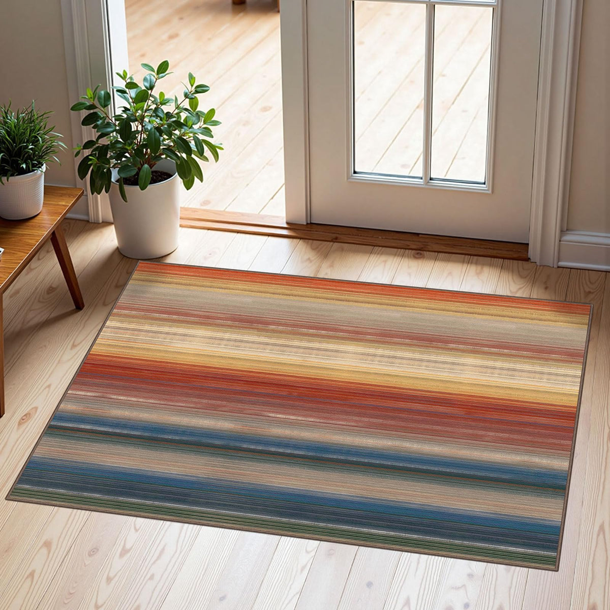 Floral Outdoor Rugs, 28"x43" Front Door Mat Indoor Outside Entrance