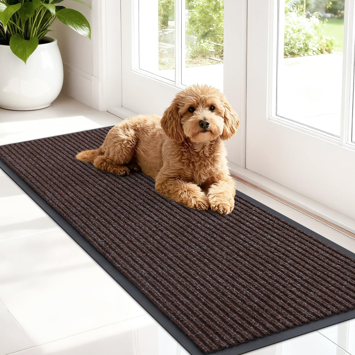 OLANLY Front Door Mat 29.5x17, Waterproof Heavy-Duty Indoor Outdoor Doormat