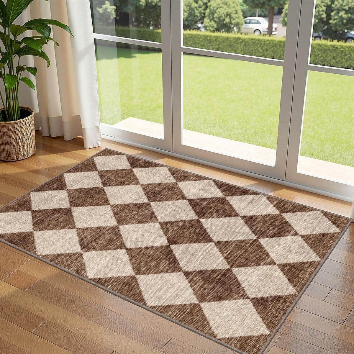Floral Outdoor Rugs, 28"x43" Front Door Mat Indoor Outside Entrance