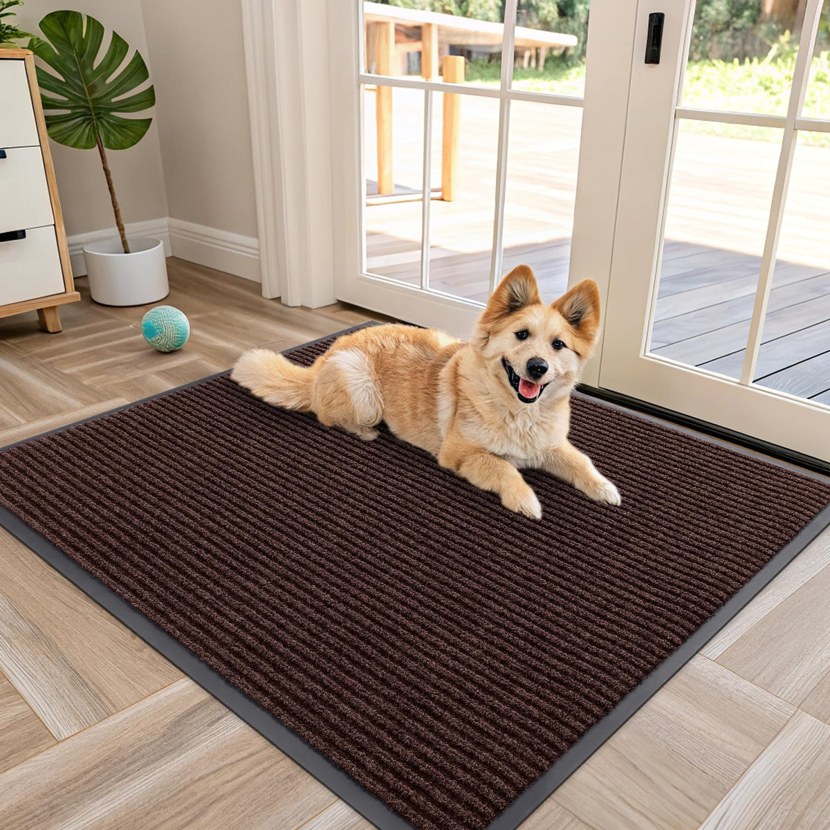 OLANLY Front Door Mat 29.5x17, Waterproof Heavy-Duty Indoor Outdoor Doormat