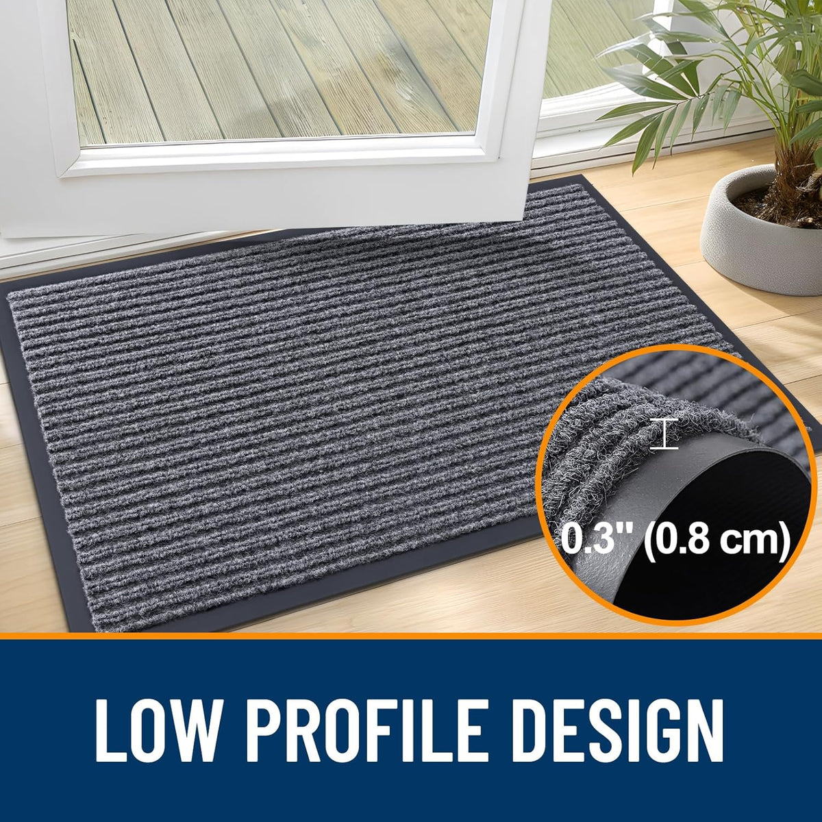 OLANLY Front Door Mat 29.5x17, Waterproof Heavy-Duty Indoor Outdoor Doormat
