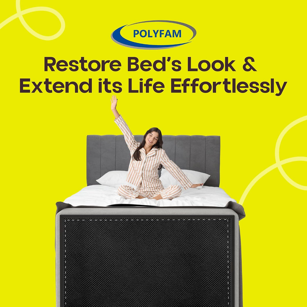 Cambric Dust Cover Fabric 1.4 oz for Under Beds POLYFAM Brand – Queen Size