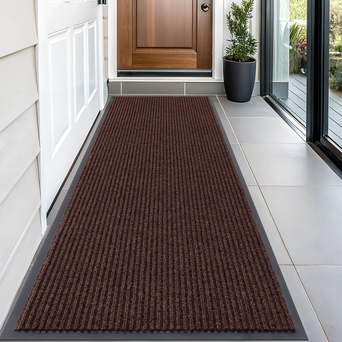 OLANLY Front Door Mat 29.5x17, Waterproof Heavy-Duty Indoor Outdoor Doormat