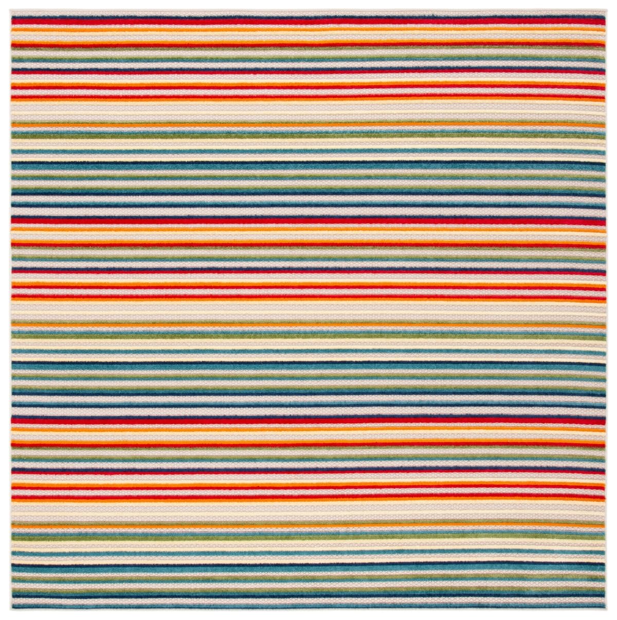 SAFAVIEH Washable Rug Outdoor Cabana Collection - 8' x 10', Ivory & Green, Non-Shedding & Easy to Clean, Ideal for Patio, Backyard, Mudroom (CBN323A)
