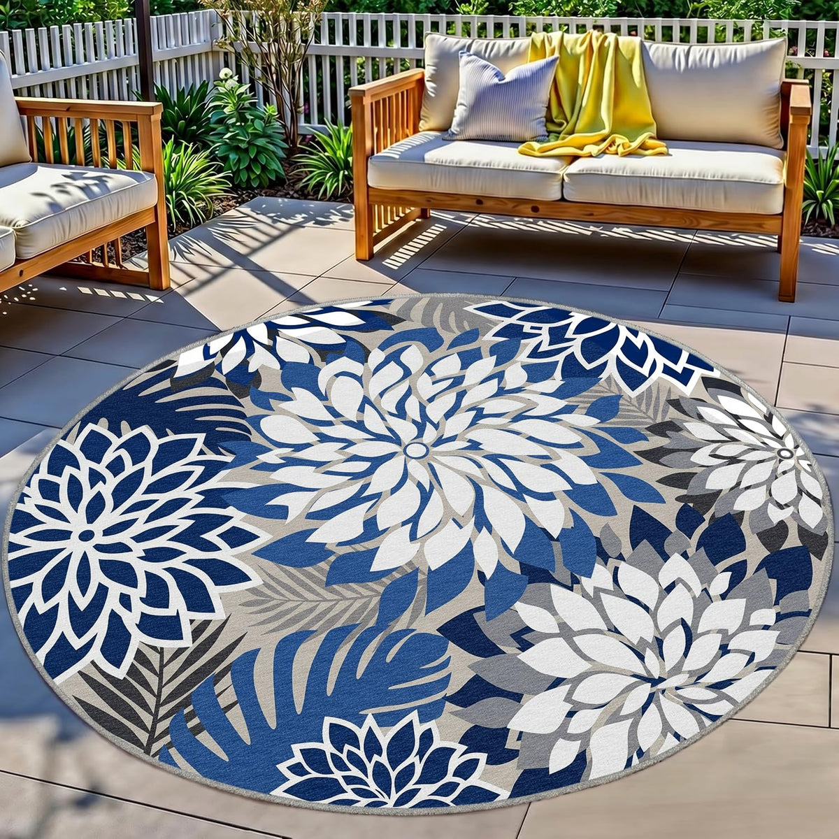 Arenarug Outdoor Rug Waterproof, Washable Patio Rug for Deck, 5x8, Colorful