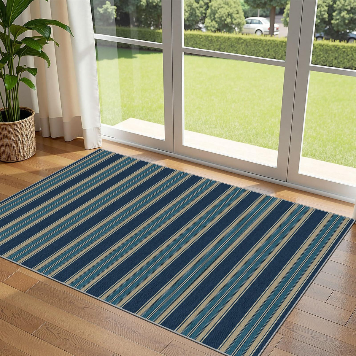 Floral Outdoor Rugs, 28"x43" Front Door Mat Indoor Outside Entrance