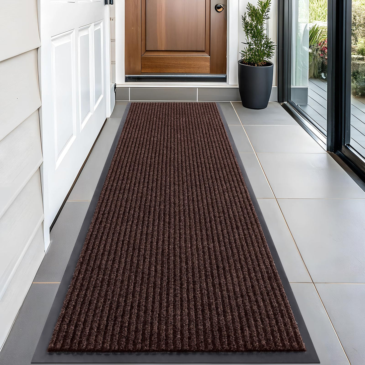 OLANLY Front Door Mat 29.5x17, Waterproof Heavy-Duty Indoor Outdoor Doormat