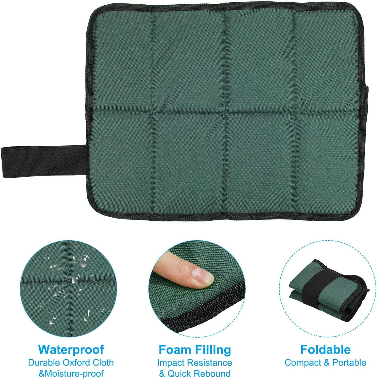 PATIKIL Outdoor Sitting Mat Waterproof Oxford Cloth Seat Cushion Folding Foam Mini Camping Seat for Picnic, Camping, Hiking