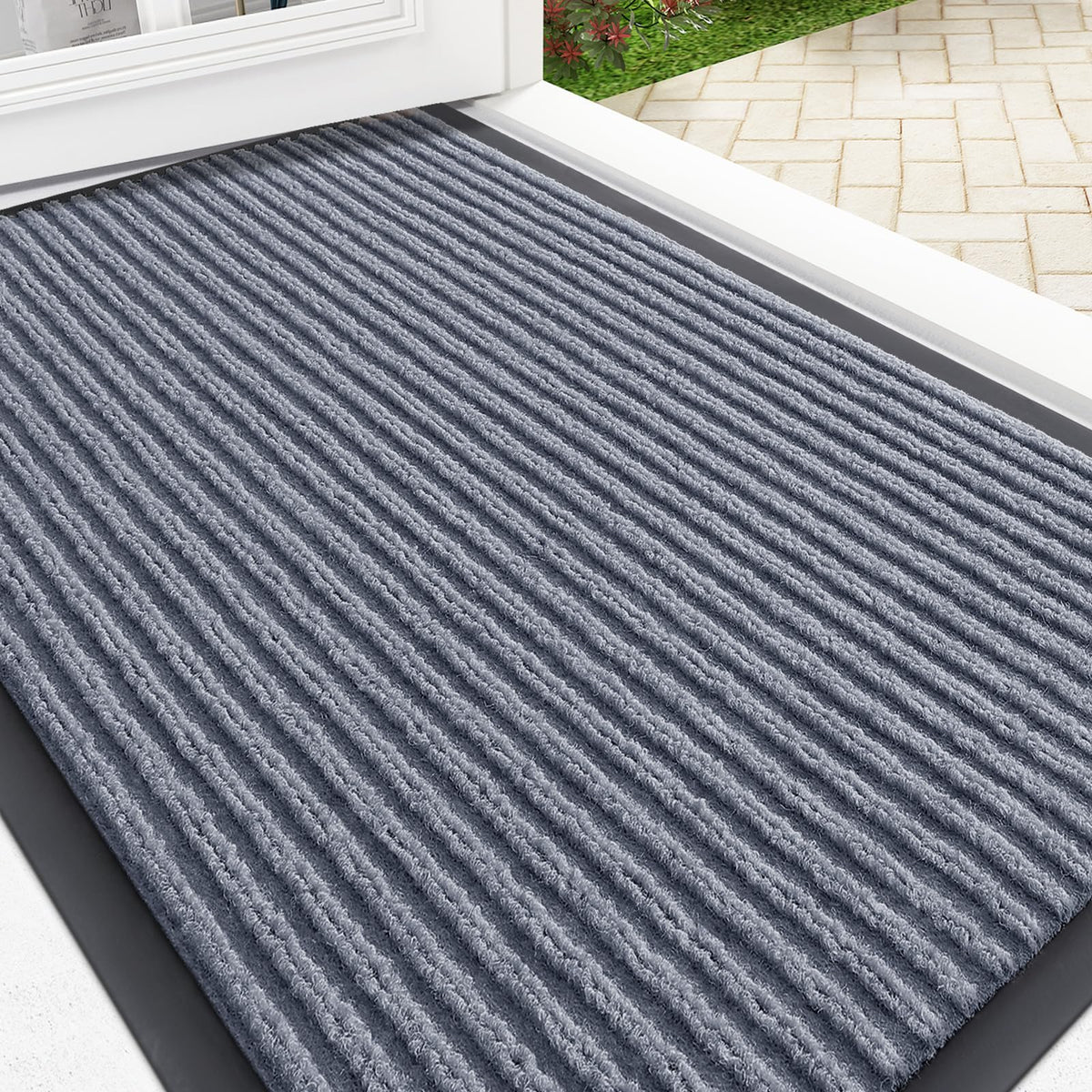 OLANLY Front Door Mat 29.5x17, Waterproof Heavy-Duty Indoor Outdoor Doormat