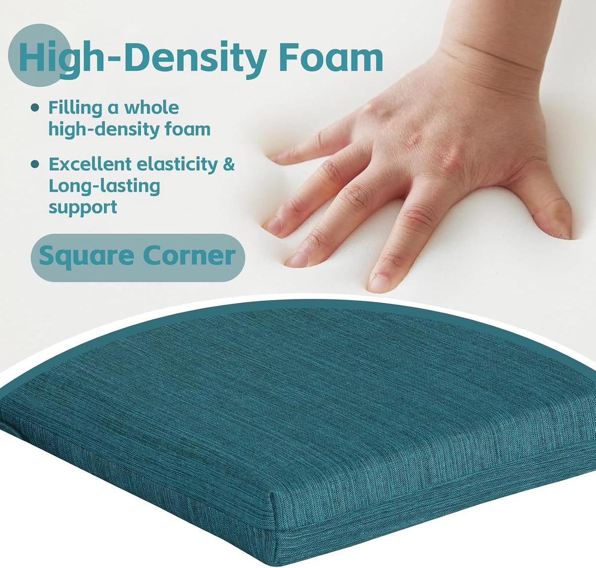 COZYVIDA Outdoor Chair Cushions Pad 20"x20"x3.1" Set of 4,Malachite