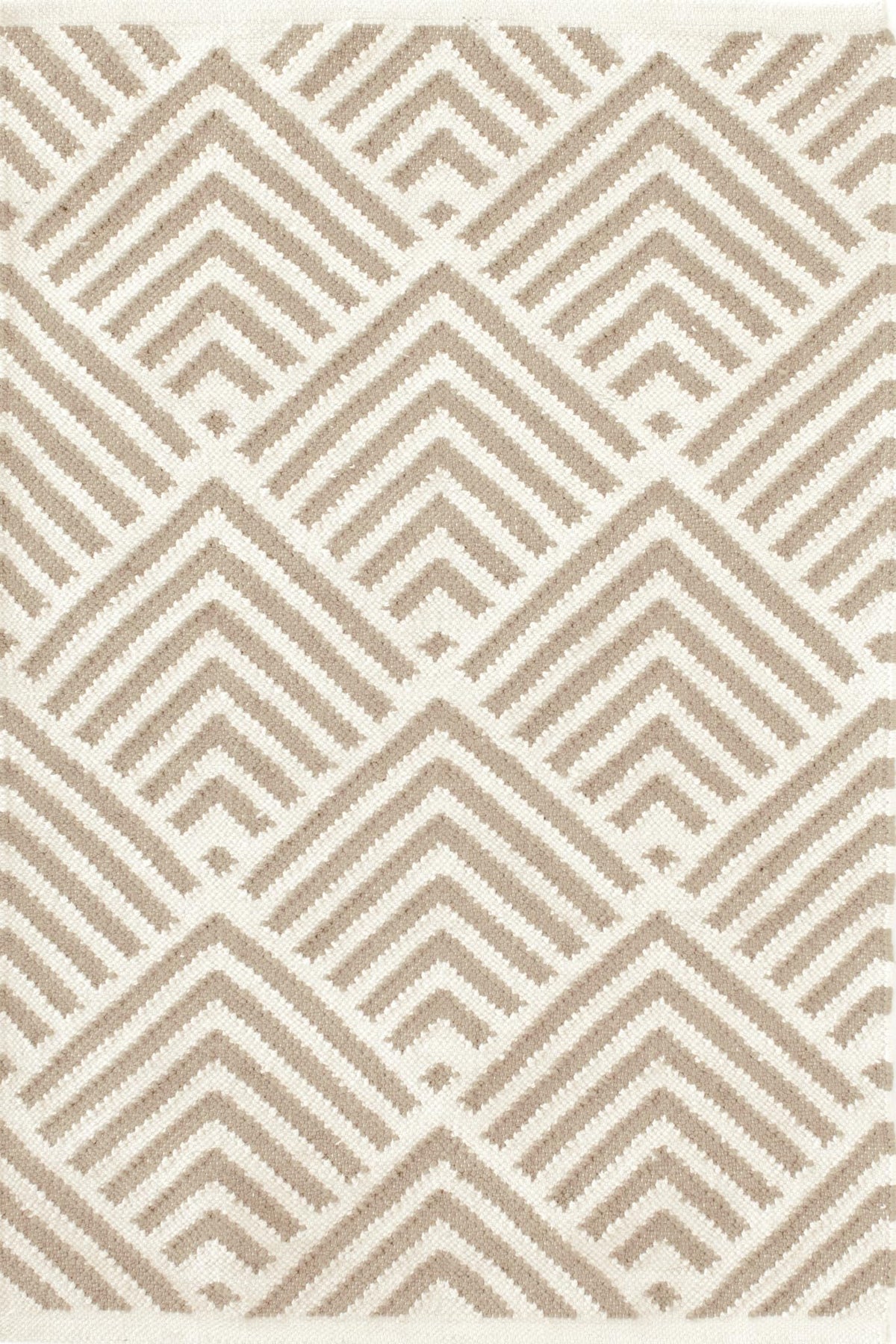 Dash & Albert Coastal Blue Geometric Handwoven Indoor/Outdoor Rug, 3'x5'