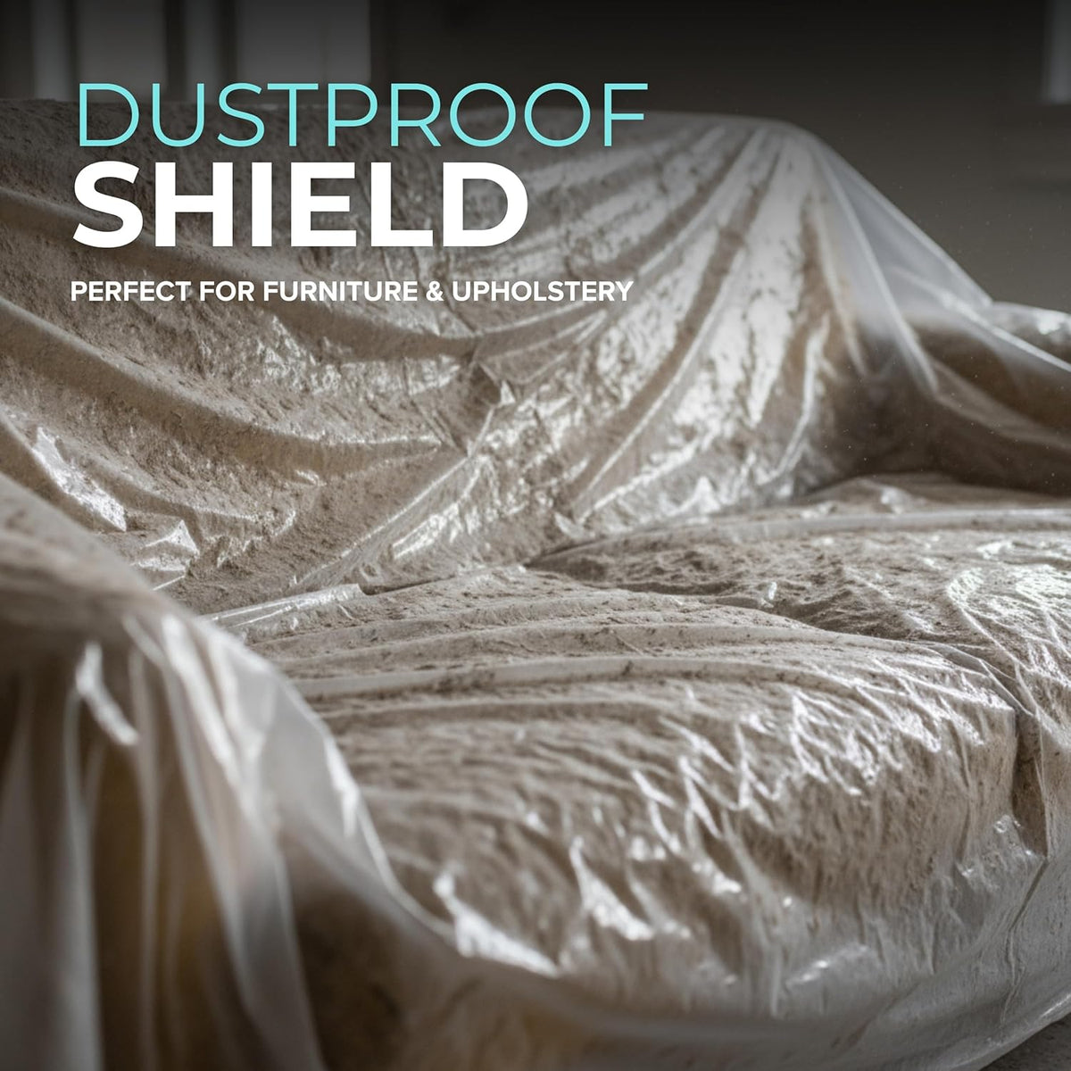 12 x 9 Ft Drop Cloths (6-Pack) – Plastic Sheeting & Painters Plastic Tarps for Painting, Waterproof Floor & Furniture Protection