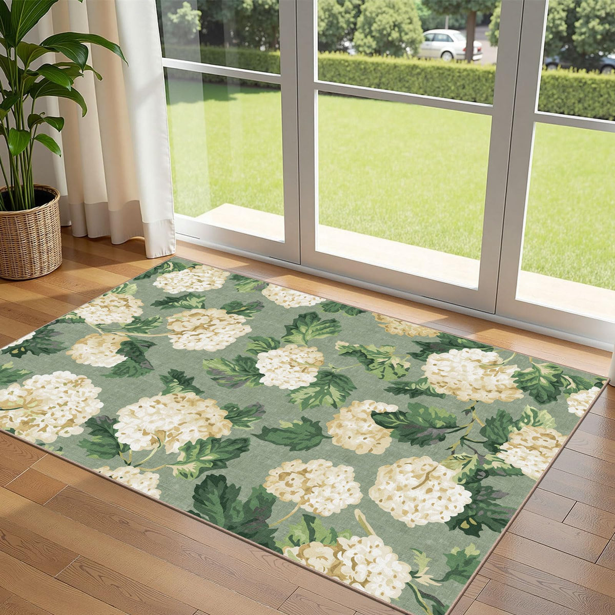Floral Outdoor Rugs, 28"x43" Front Door Mat Indoor Outside Entrance