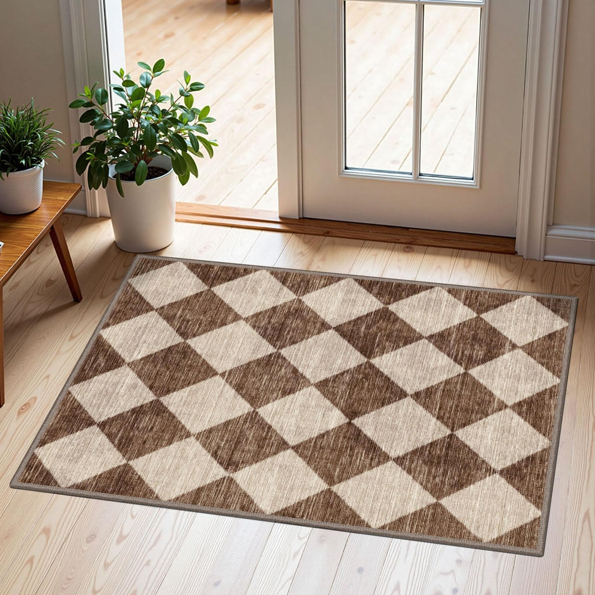 Floral Outdoor Rugs, 28"x43" Front Door Mat Indoor Outside Entrance