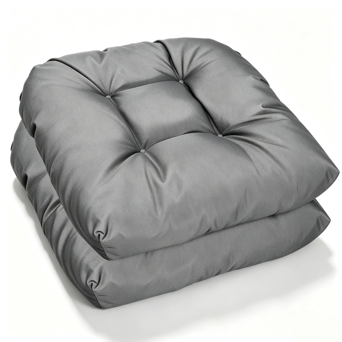 Outdoor Chair Cushions Set of 2 Patio Cushions 19x19x5”Waterproof &Fade Resistent Outdoor Cushion for Patio Furniture, Foam Filled Replacement Outdoors Seat Cushion for Dining Chairs, Gray