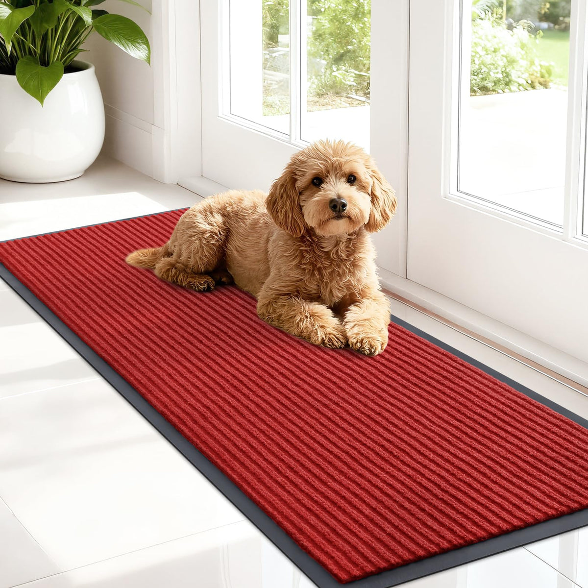 OLANLY Front Door Mat 29.5x17, Waterproof Heavy-Duty Indoor Outdoor Doormat