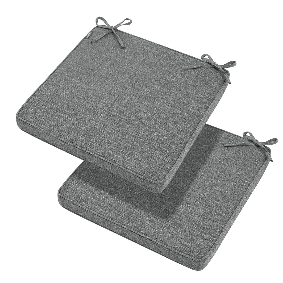 Magpie Fabrics Indoor Outdoor Waterproof Square Chair Cushion, 18" x 18" x 2.5", 2 Pack, Water Resistant Seat Cushions, for Patio Garden Office, Phoenix Red Orange
