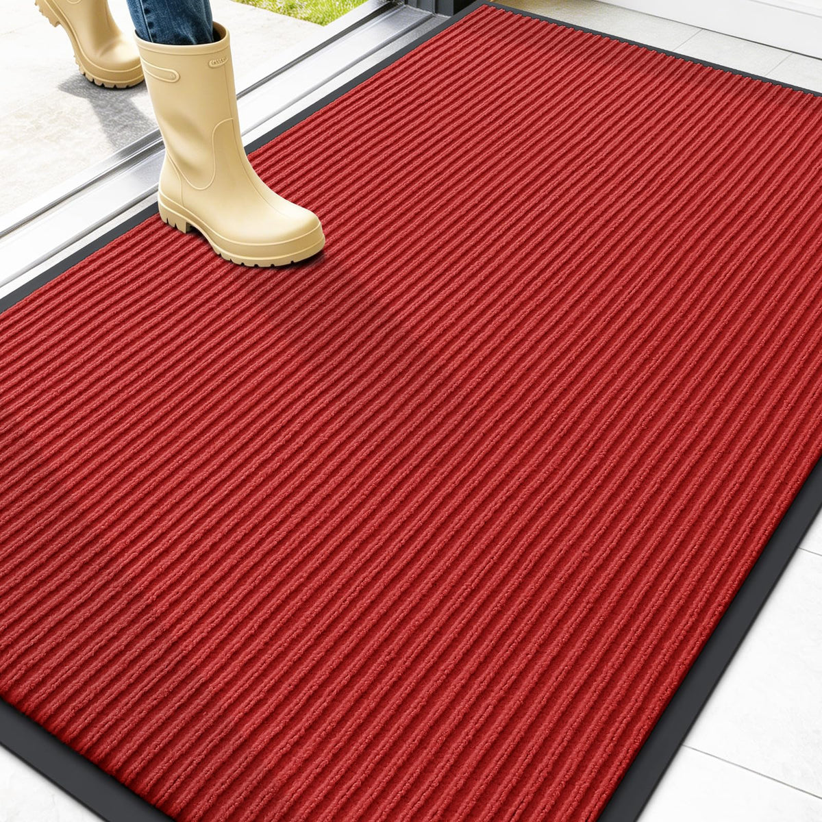 OLANLY Front Door Mat 29.5x17, Waterproof Heavy-Duty Indoor Outdoor Doormat