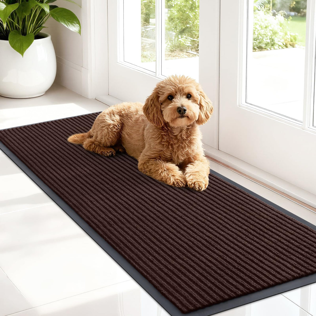 OLANLY Front Door Mat 29.5x17, Waterproof Heavy-Duty Indoor Outdoor Doormat