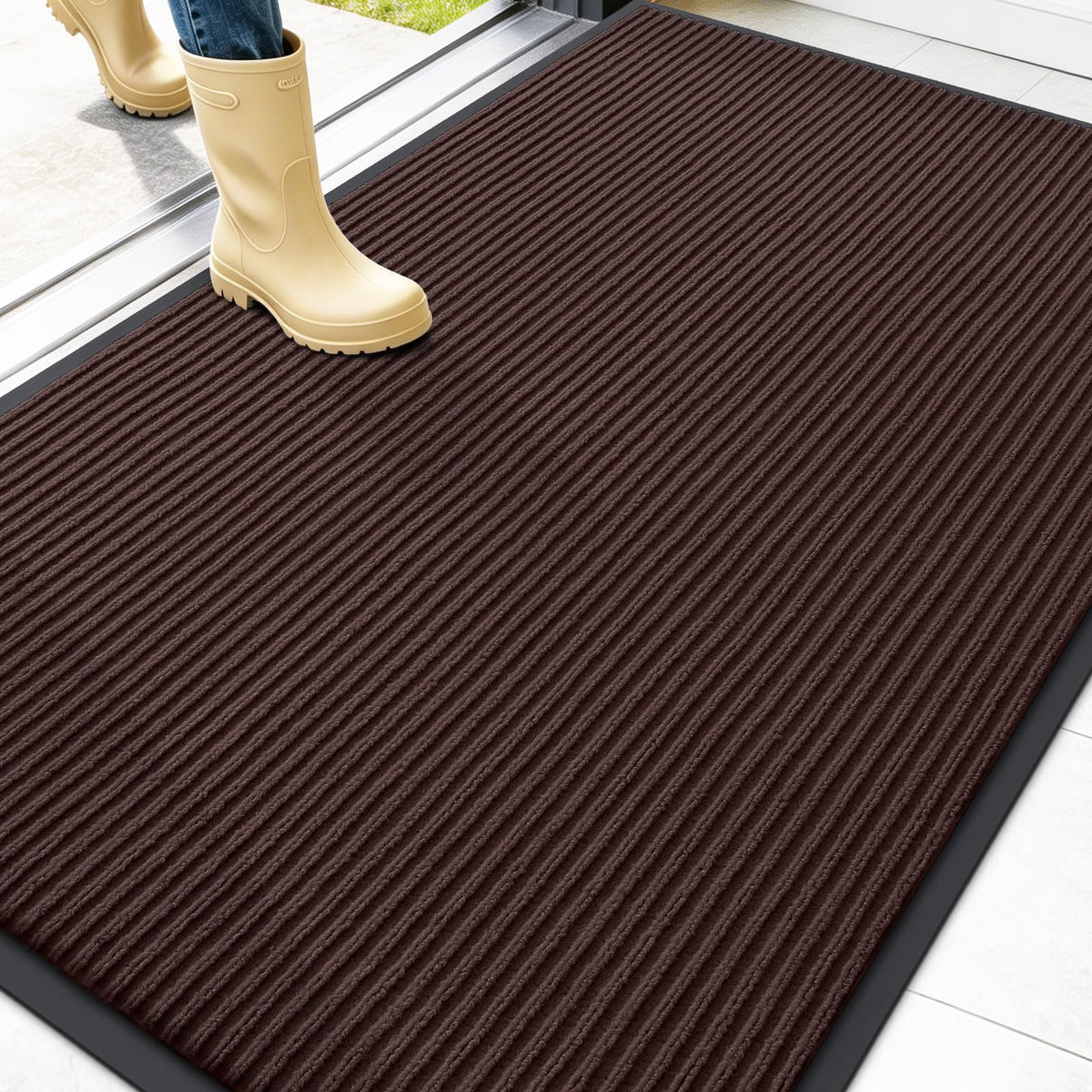 OLANLY Front Door Mat 29.5x17, Waterproof Heavy-Duty Indoor Outdoor Doormat
