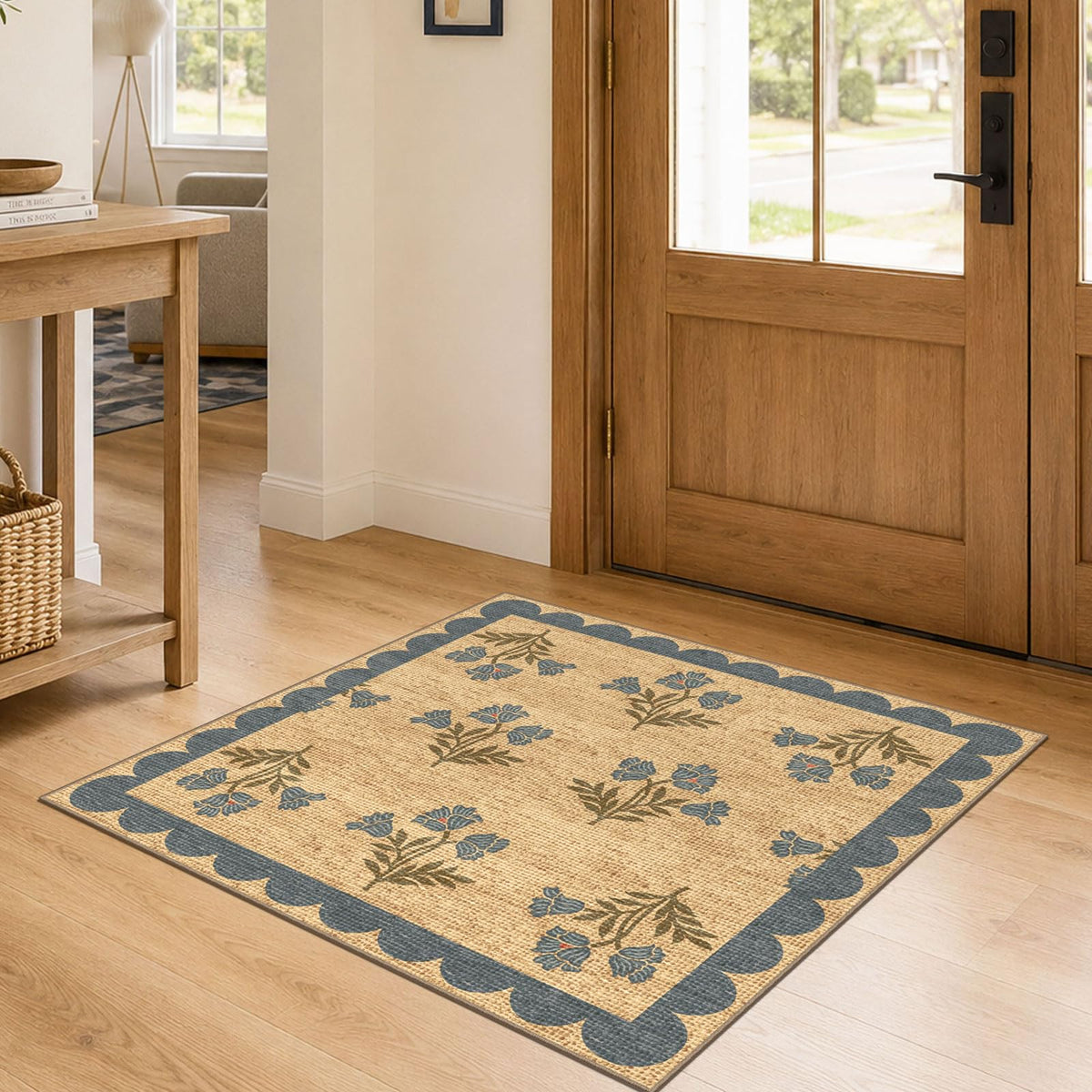 Floral Outdoor Rugs, 28"x43" Front Door Mat Indoor Outside Entrance