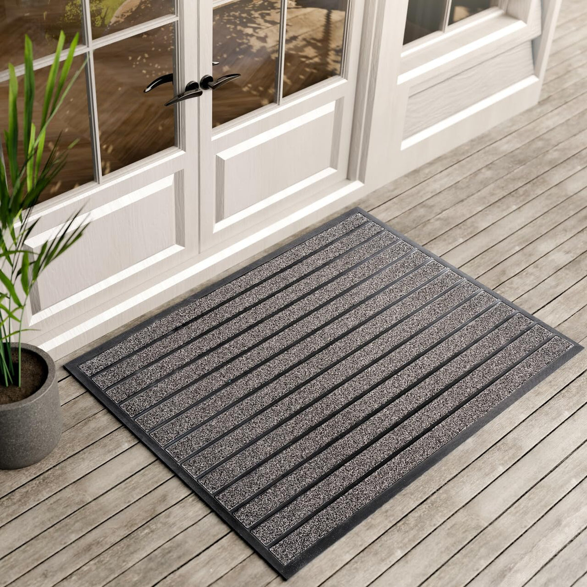 ubdyo Extra Durable Door Mat Outside Entrance (30" x 17", Bright Brown)