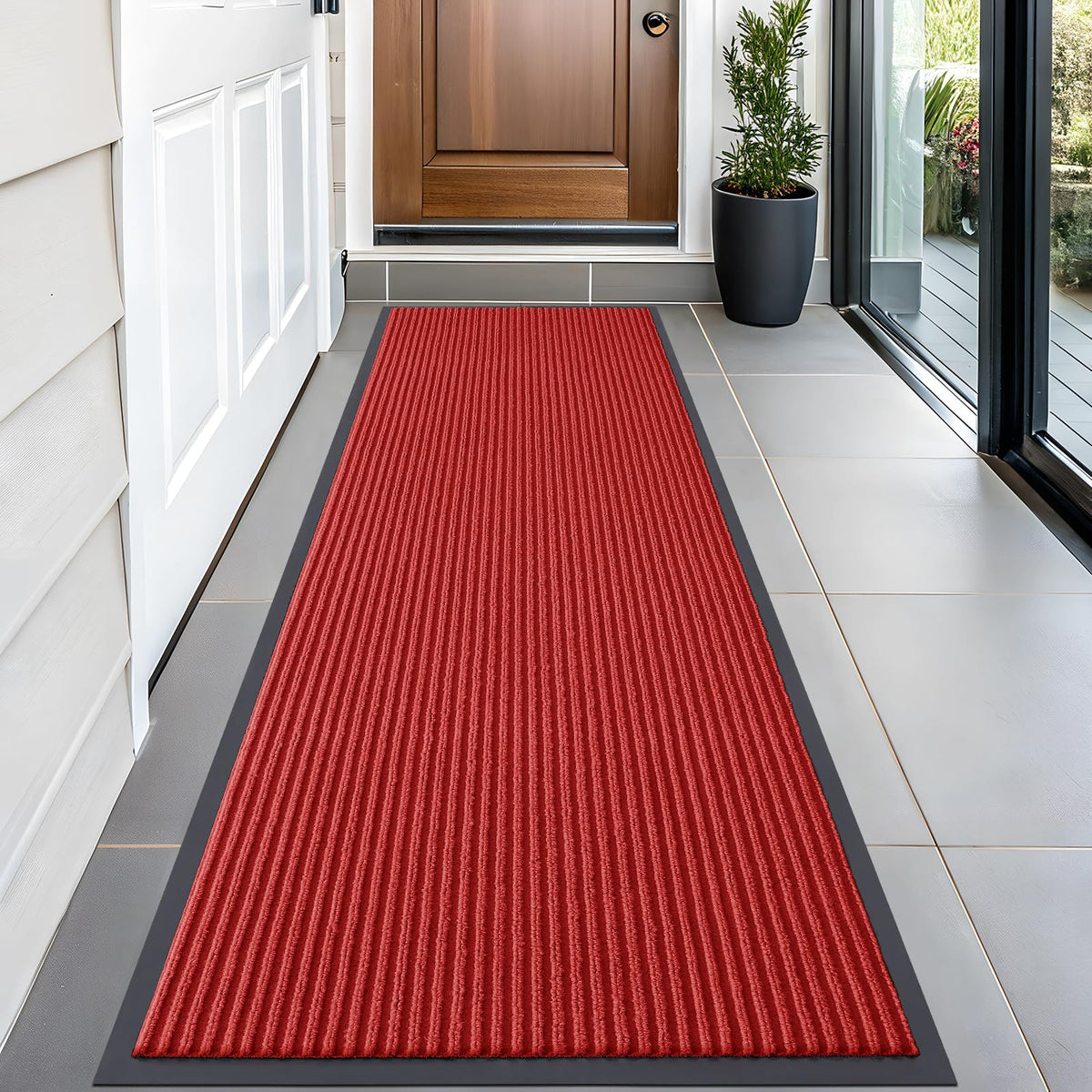 OLANLY Front Door Mat 29.5x17, Waterproof Heavy-Duty Indoor Outdoor Doormat