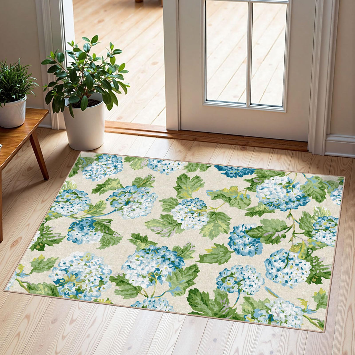 Floral Outdoor Rugs, 28"x43" Front Door Mat Indoor Outside Entrance