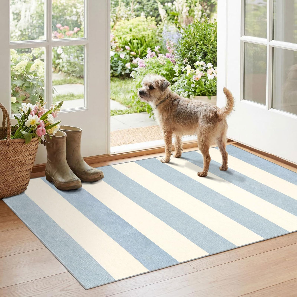 Floral Outdoor Rugs, 28"x43" Front Door Mat Indoor Outside Entrance