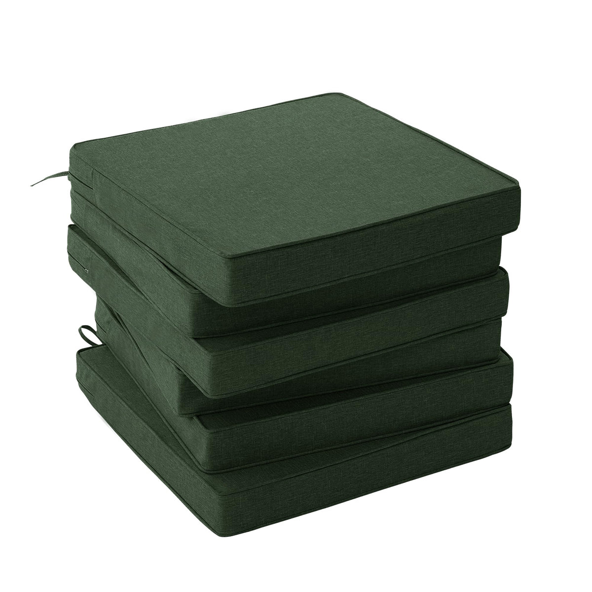 Outdoor Chair Cushions, Set of 4, 19 x 19 Inch, Navy Blue