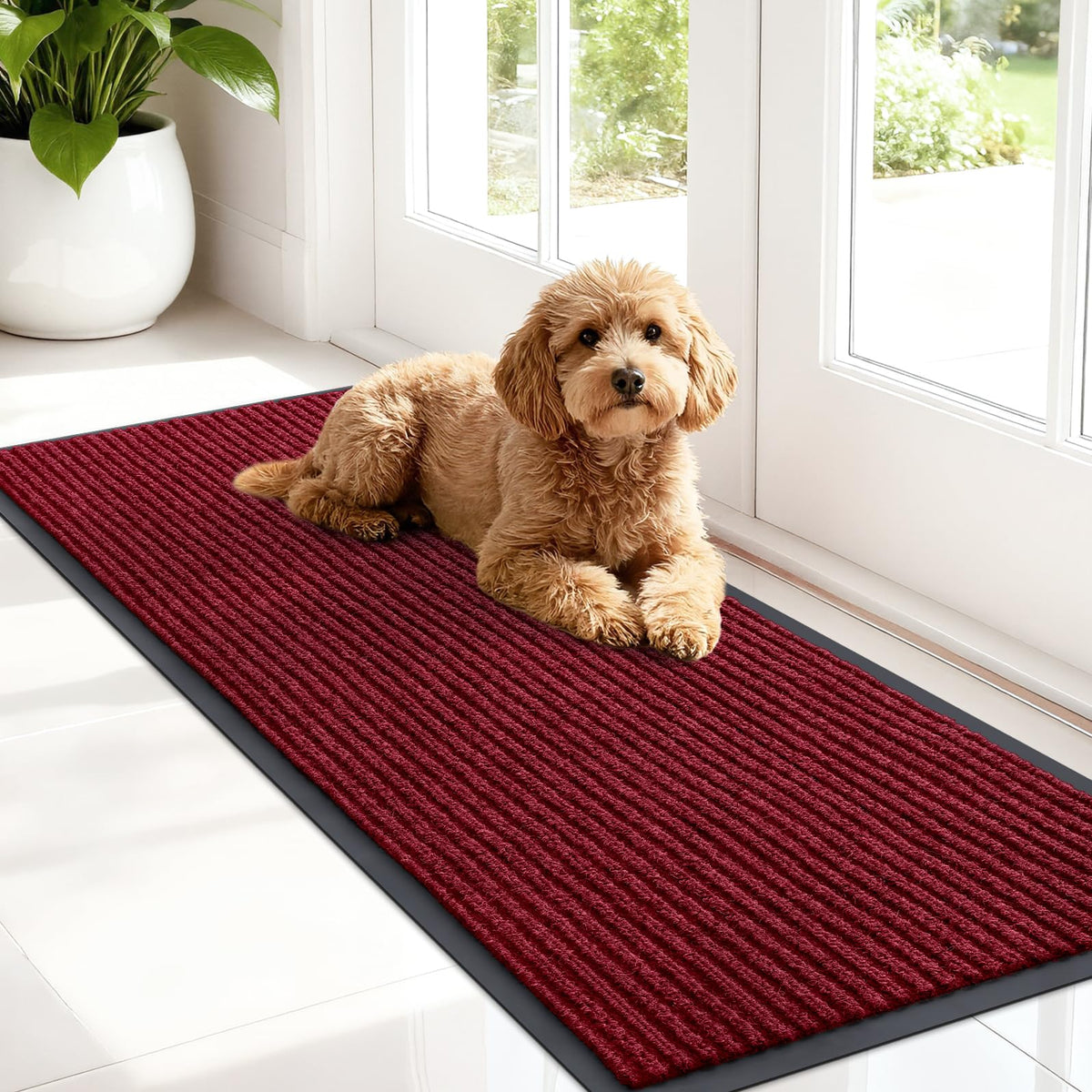 OLANLY Front Door Mat 29.5x17, Waterproof Heavy-Duty Indoor Outdoor Doormat