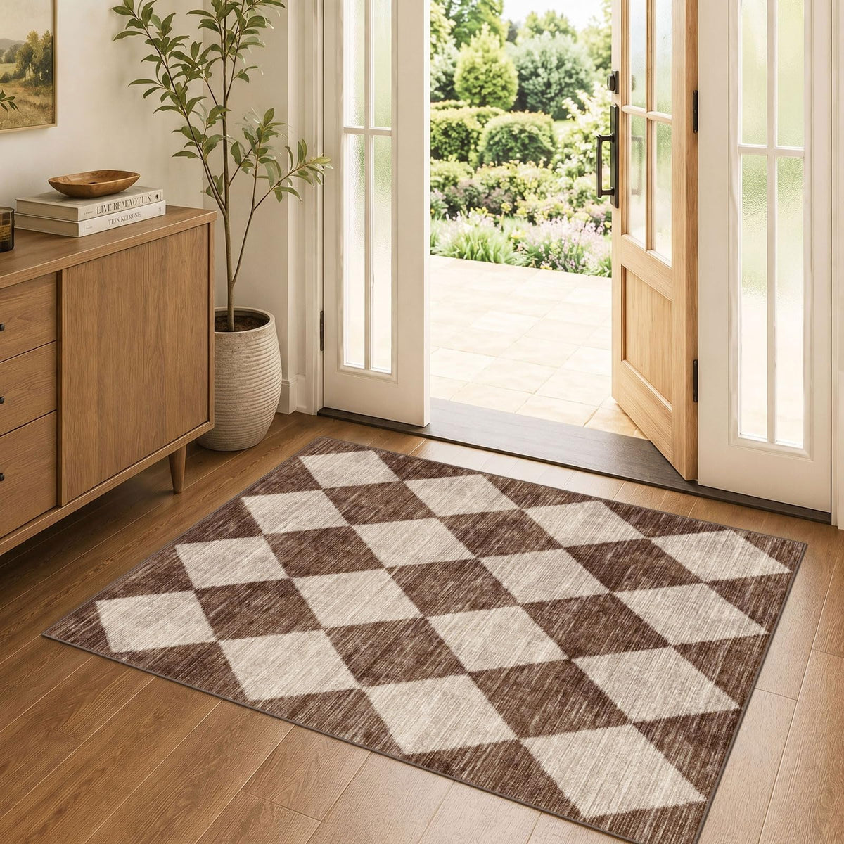 Floral Outdoor Rugs, 28"x43" Front Door Mat Indoor Outside Entrance