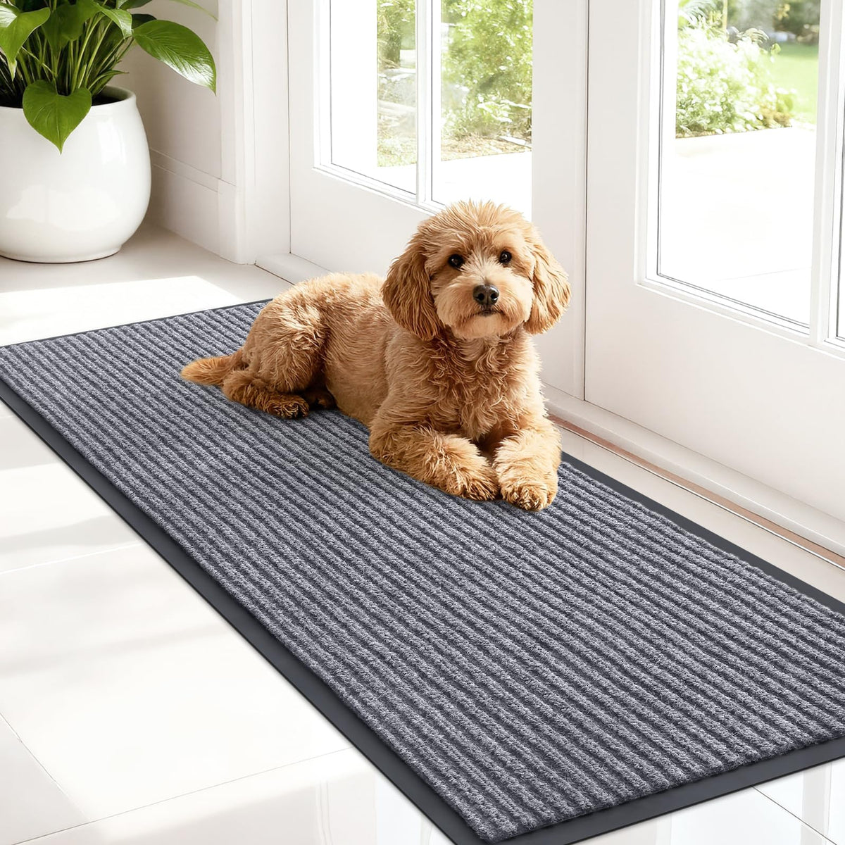 OLANLY Front Door Mat 29.5x17, Waterproof Heavy-Duty Indoor Outdoor Doormat